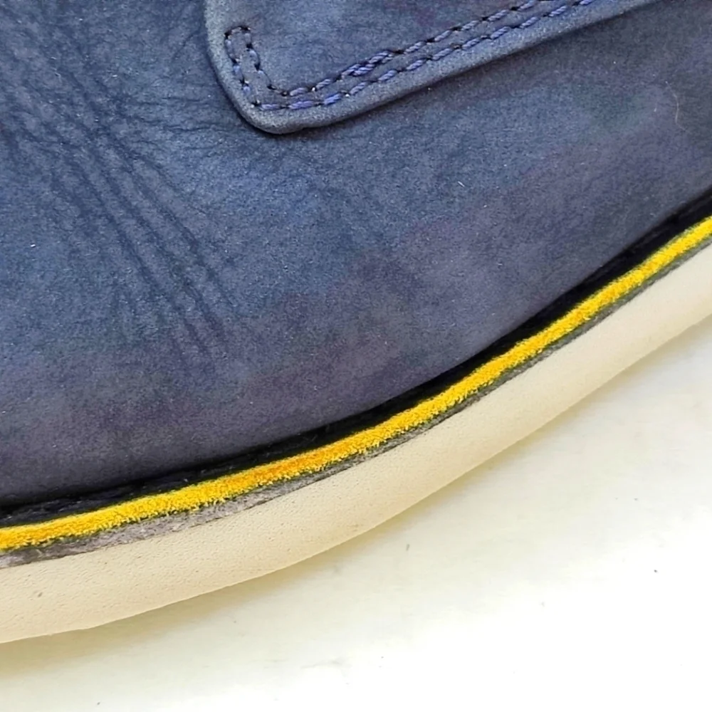 Samuel Hubbard Mens Oxford  Blue Nubuck Leather Laceup VIBRAM Sole Shoes Sz 10.5